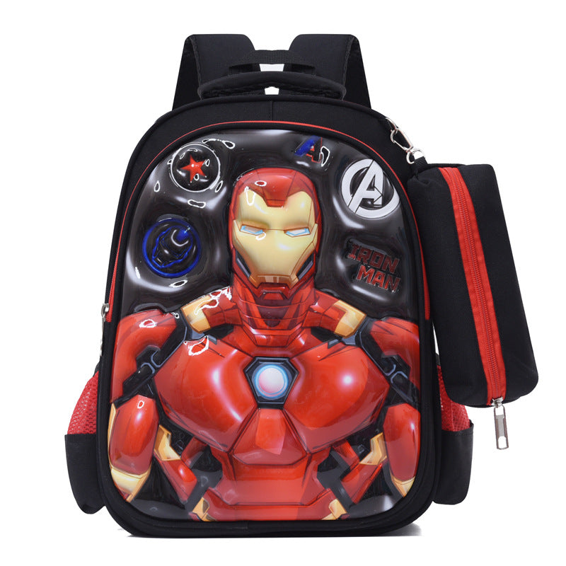 Kids Superhero 3D School Backpack | Premium Hard Front Bag
