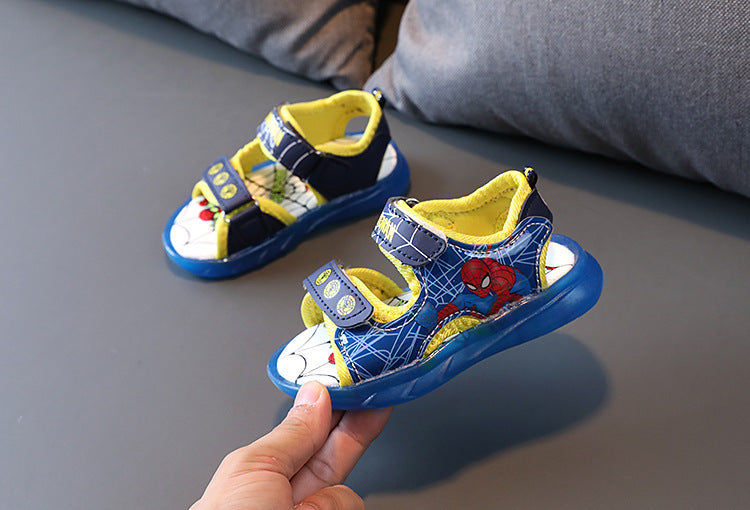 Kids LED Light-Up Skids Sandals | Kids Spider-Man Sandals