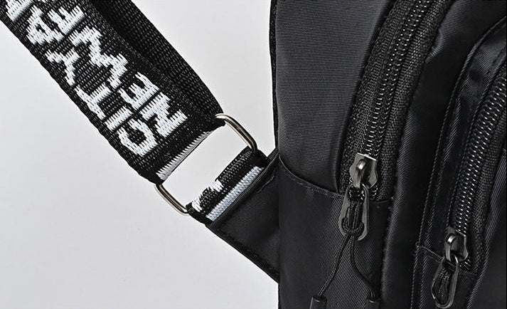 Eboo Cartoon Music Boy Black Sling Bag â?? Casual Outdoor Chest Crossbody Bag