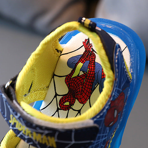 Kids LED Light-Up Skids Sandals | Kids Spider-Man Sandals