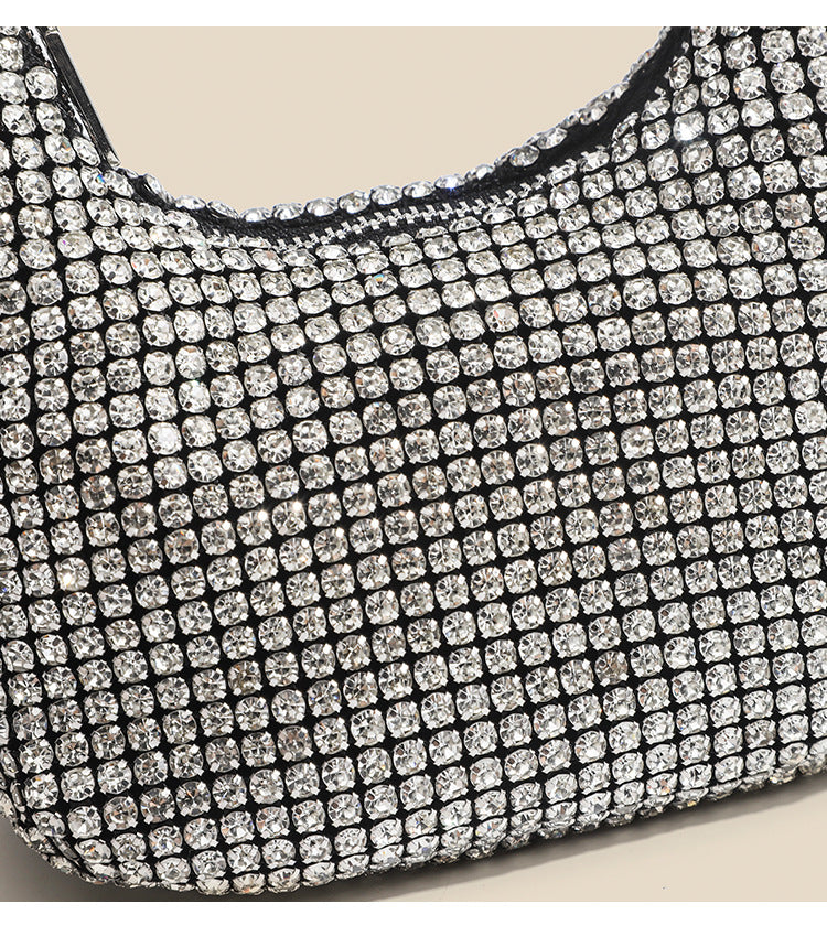 Eboo Luxury Designer Rhinestone Crossbody Bag Shiny Shoulder Bag