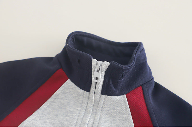 Eboo Sporty Fleece 2-Piece Set: Long Sleeve Quarter-Zip Top