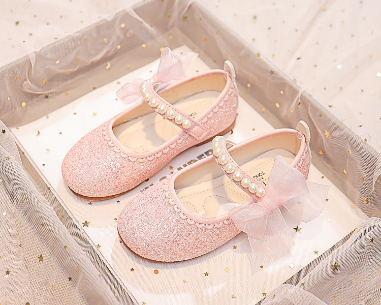 Eboo Little Bow Pink Pearl Princess Birthday Girl Mary Jane Shoe