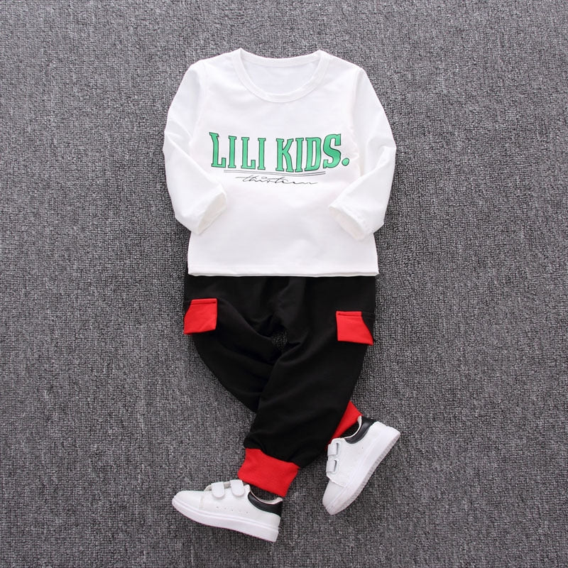 Eboo Kids Chit Wear 3Pcs Suit Cartoon Ox Horn Sculpt Jacket Lone-sleeve Pants Outfits