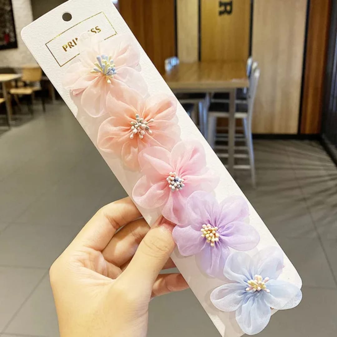 Cute Girls Hair Clips Net Yarn Bows Children Barrettes Hairpins Hair Accessories For Kids Flower Hair Clip Headwear