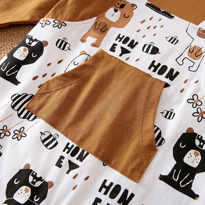 Eboo Cat N Bees Baby Dungaree Romper with Glasses