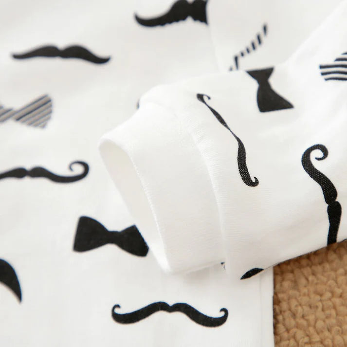 Eboo Baby Boy Mustache Print Romper