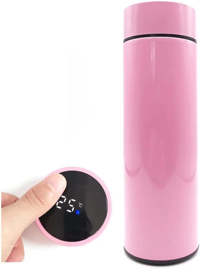 Stainless Steel Vacuum Flask with LED Temperature Display, Keep Water Cold and Keep Warm for Hours - 500 ml,