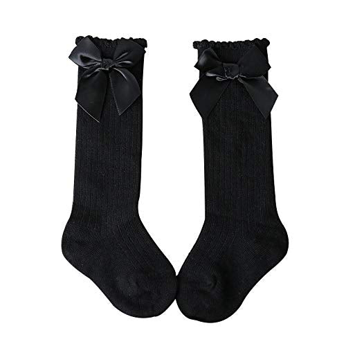 Eboo Baby Girl’s Lace Knee High Socks with Bow