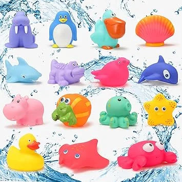 6 peace set Soft Rubber Baby Bath Toys Set – For Kids