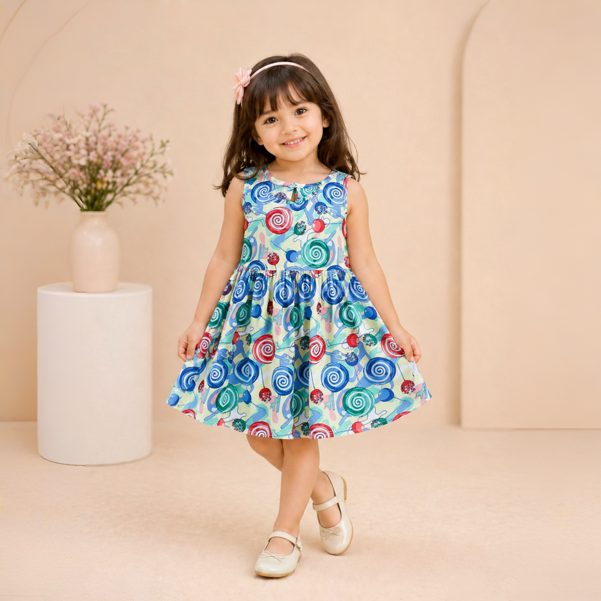 Eboo Floral Elegance Fit & Flare Dress