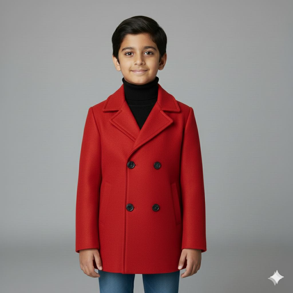 Eboo Kids Royal Winter/Fall Dress Coat (Red)