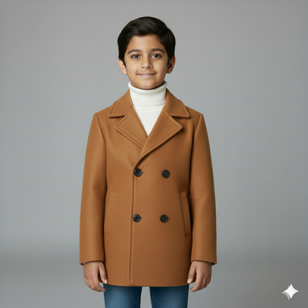 Eboo Kids Royal Winter/Fall Dress Coat (Brown)