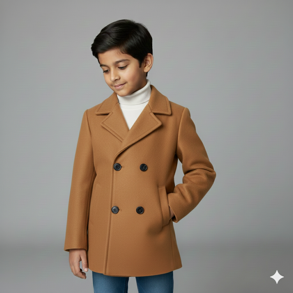 Eboo Kids Royal Winter/Fall Dress Coat (Brown)