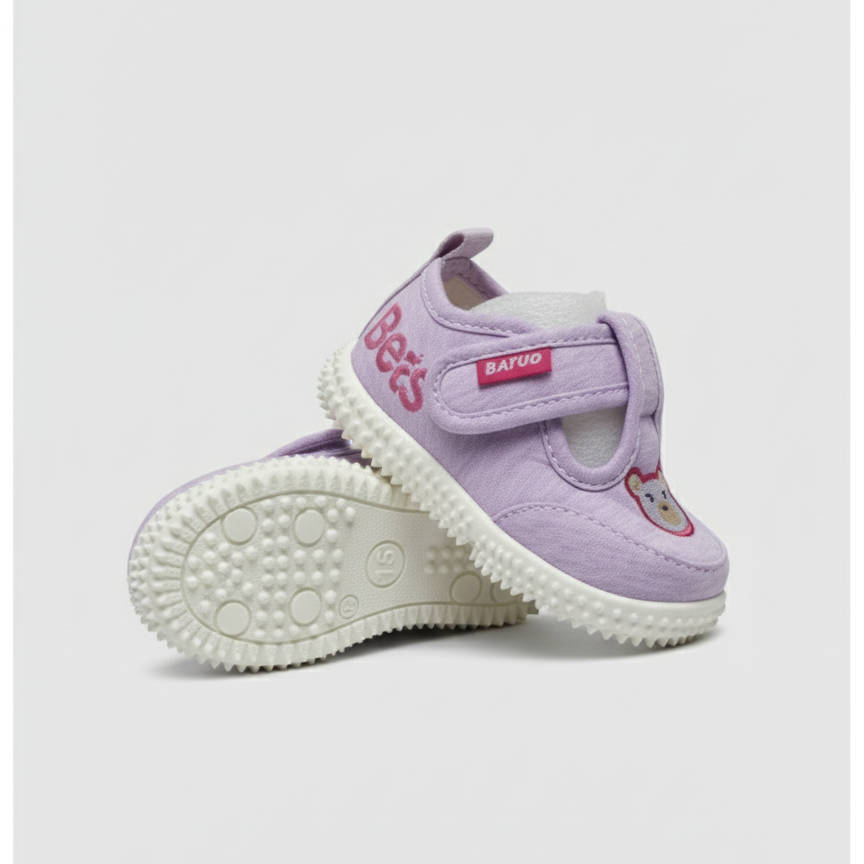 Eboo Kids' Purple Bear Velcro Shoes