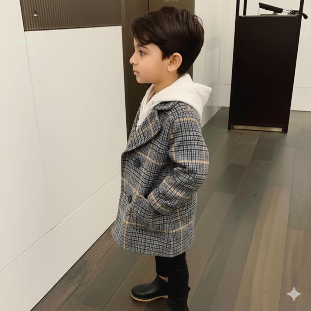 Eboo Kids Royal Winter/Fall Dress Coat (Check)