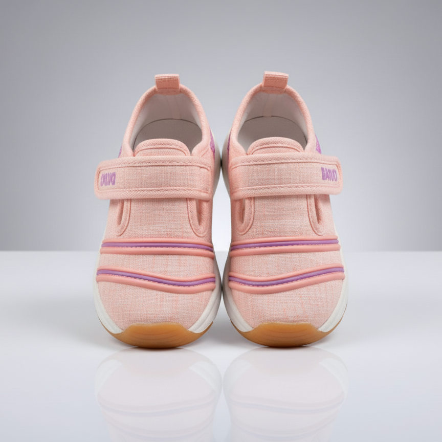 Eboo Kids' Easy-Wear Pink Athletic Comfort Shoes