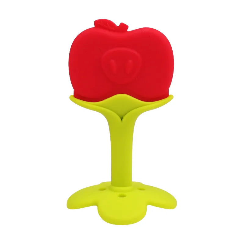 Silicone Fruit Teething Toys Set, Baby Gum Massager