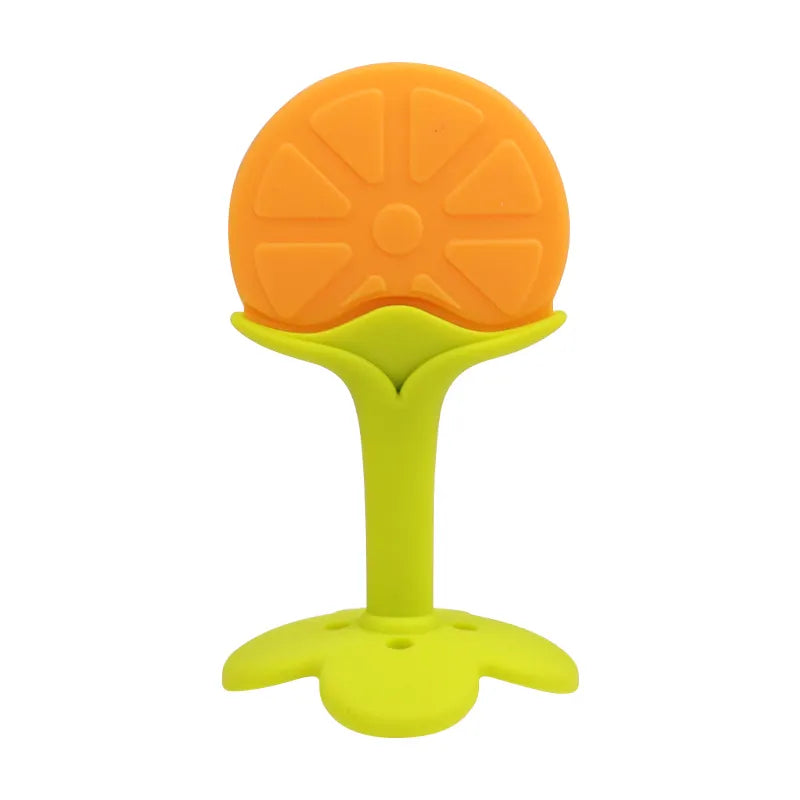 Silicone Fruit Teething Toys Set, Baby Gum Massager