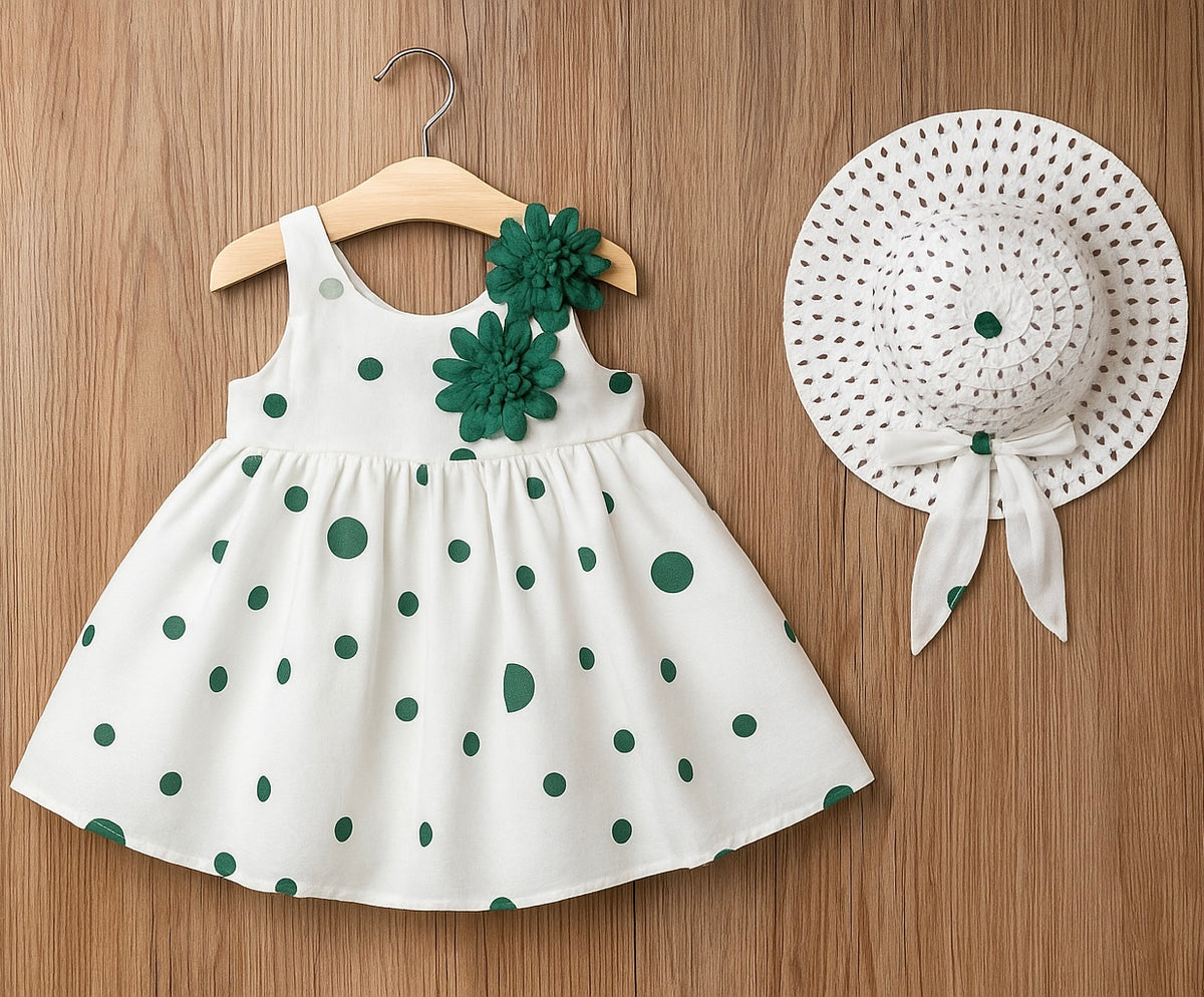 Eboo Summer Skirt with Hat Dress set (GREEN).