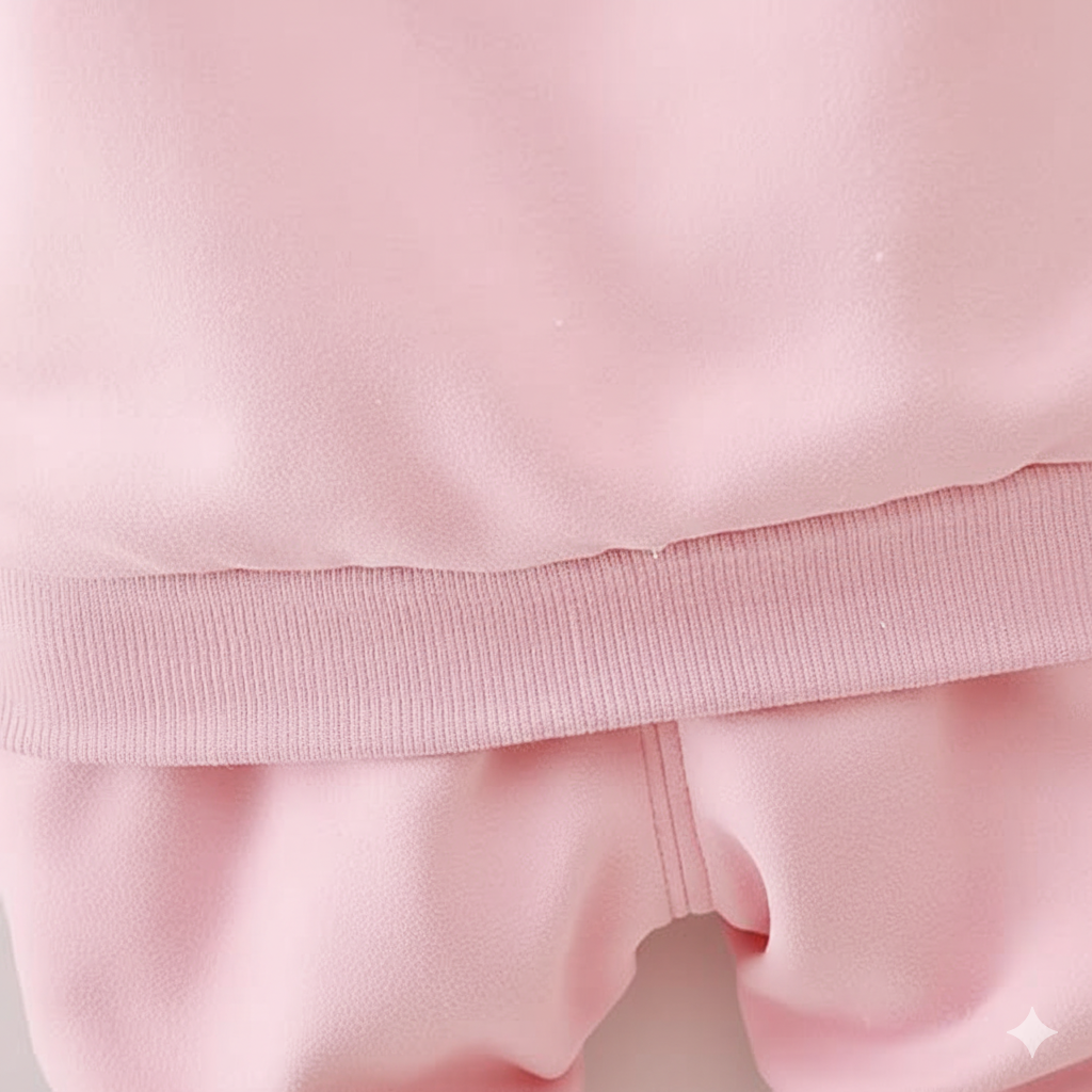 Eboo Winter Girl’s Baby Pink Floral Hoodie and Sweatpants Set