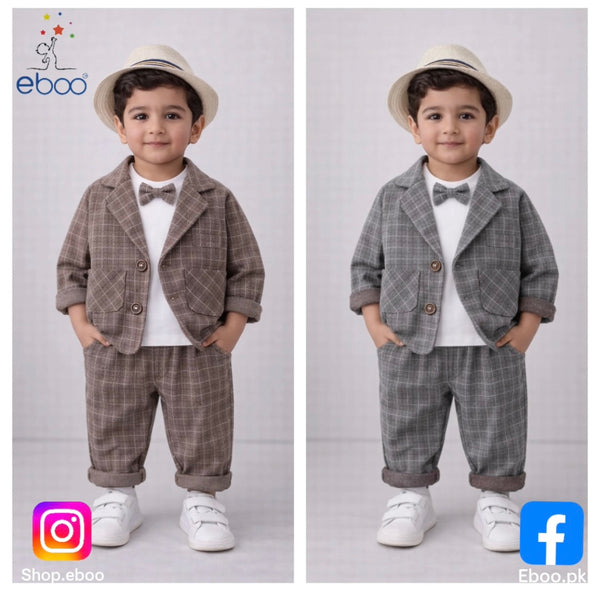 Eboo Classic Checkered Toddler Suit â?? Jacket & Pants Set