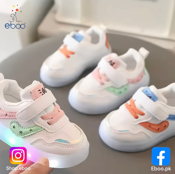 Eboo Kids LED Light-Up Sneakers | Stylish Sports Shoes
