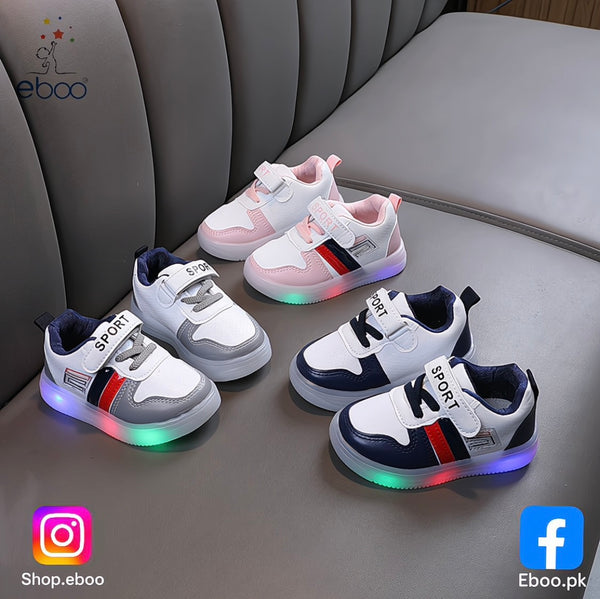 Eboo Kids Led New Light up Sneakers Boots Shoes with Bow