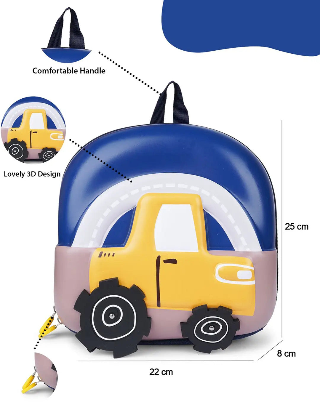 Eboo 3D Construction Truck Kids Backpack