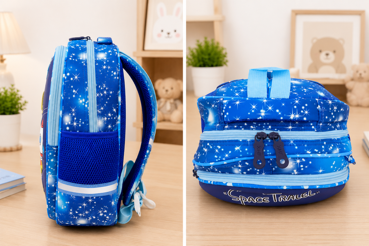 Eboo Kids Space Travel School Backpack ā Lightweight Astronaut Printed School Bag for Boys