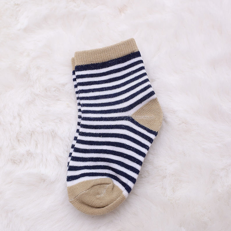 Pack of 5 Kids Socks β Soft Cotton Stylish Pattern Socks for Infants & Toddlers