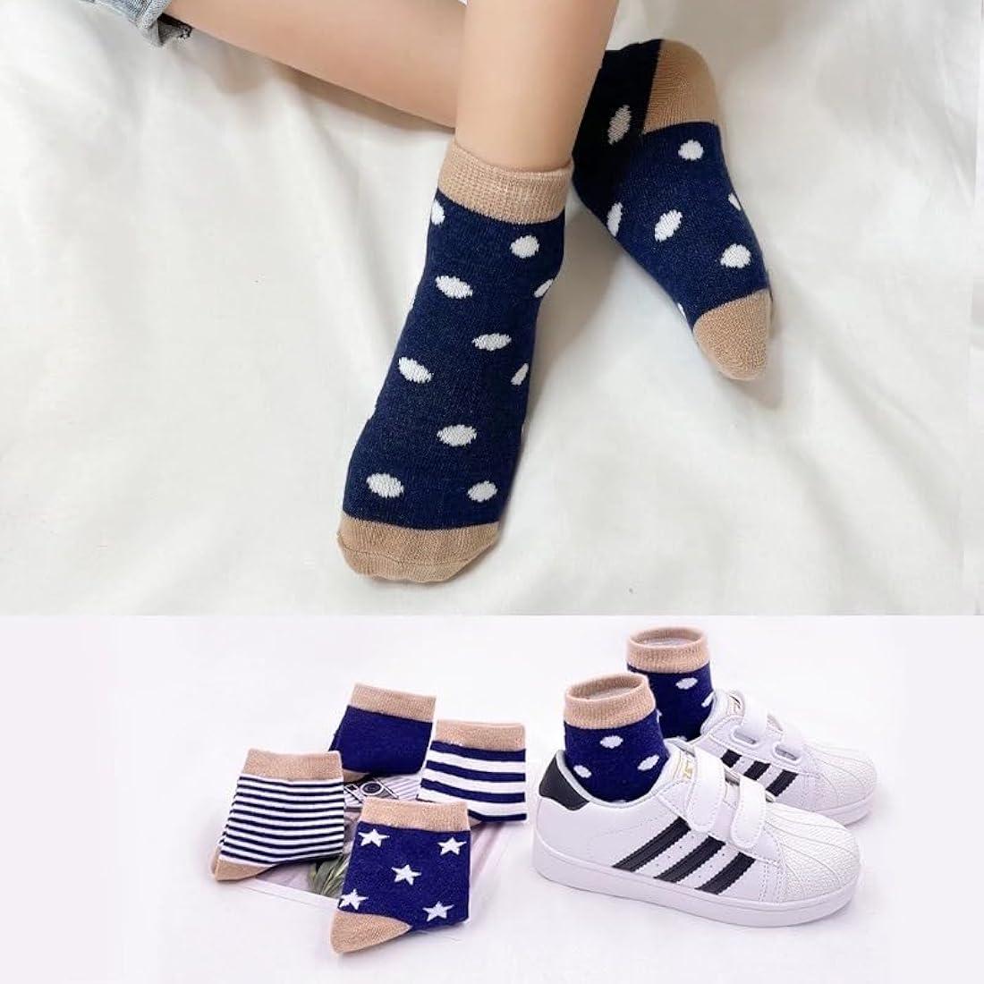 Pack of 5 Kids Socks β Soft Cotton Stylish Pattern Socks for Infants & Toddlers
