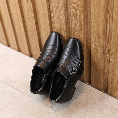 Kids Classic Black Formal Slip-On Shoes â?? Stylish Party & Wedding Wear