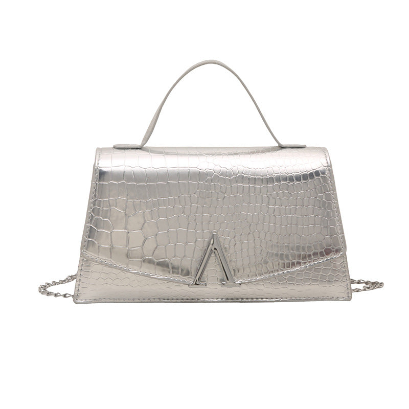 Eboo Structured Top-Handle Satchel with Signature Gold-Tone V-Hardware