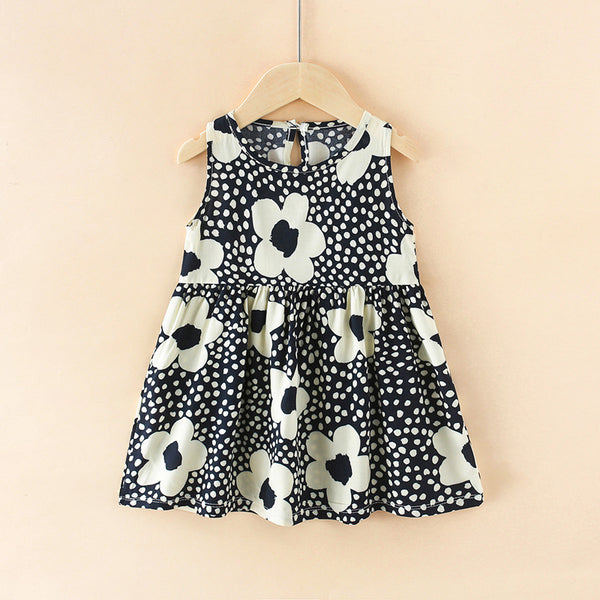 Eboo Sleeveless Cotton Flower Dress Summer Princess Dress