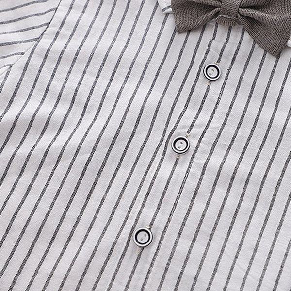 Eboo Boys Waistcoat with Striped Shirt and Trousers Set