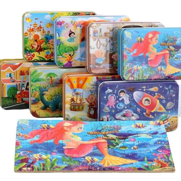 Jigsaw Puzzle with Aluminum Box – Perfect Gift for Kids