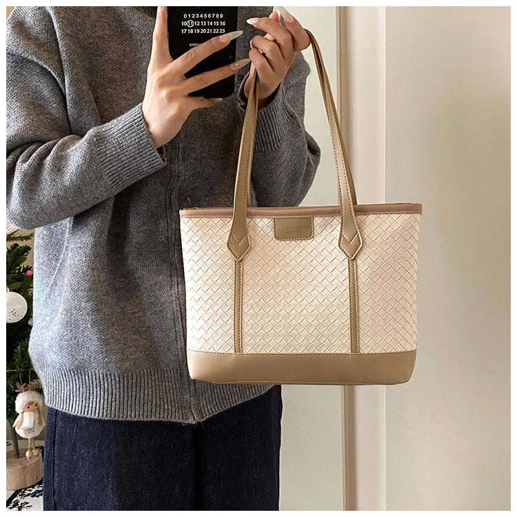 Elegant PU Leather Work Tote β Stylish Single Shoulder Bag for Women