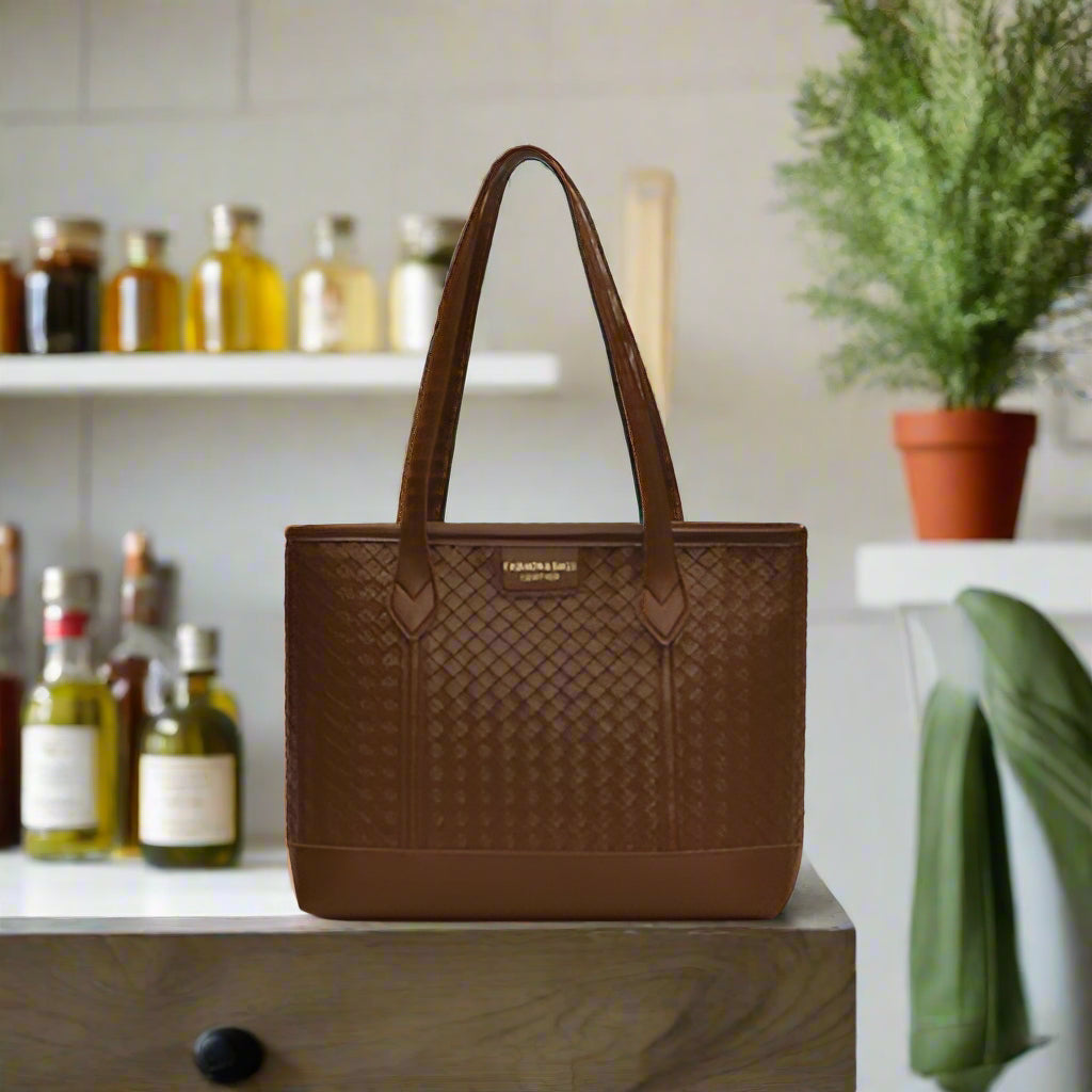 Elegant PU Leather Work Tote β Stylish Single Shoulder Bag for Women