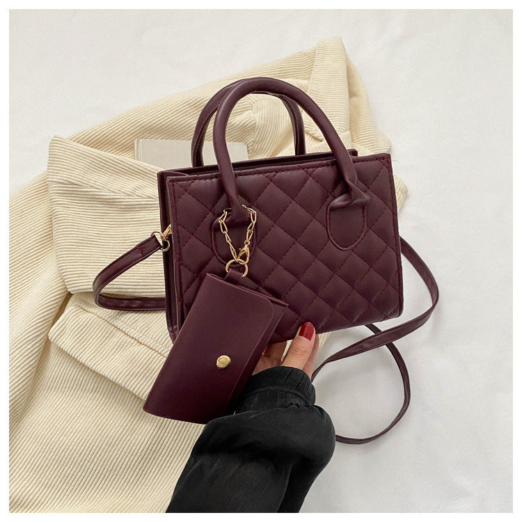 Eboo Shoulder Fashion Mother Small square Bag Simple Personality Carrying Crossbody Bag
