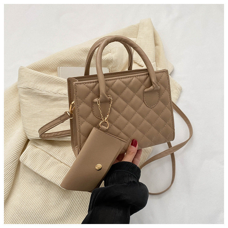 Eboo Shoulder Fashion Mother Small square Bag Simple Personality Carrying Crossbody Bag