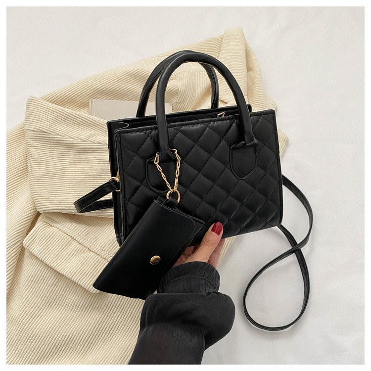 Eboo Shoulder Fashion Mother Small square Bag Simple Personality Carrying Crossbody Bag
