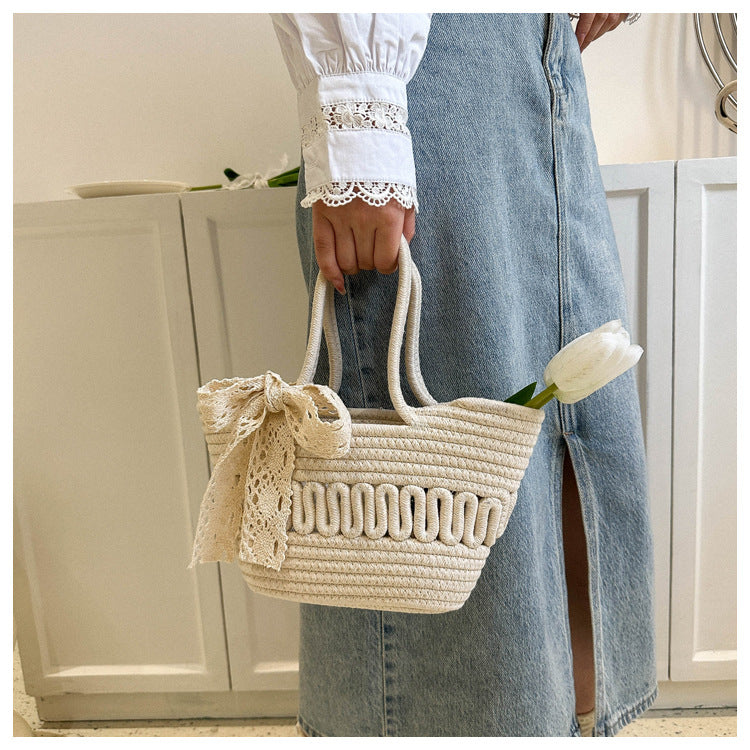 4-in-1 Woven Tote Bag â?? Lightweight Beach & Vacation Shoulder Bag for Women
