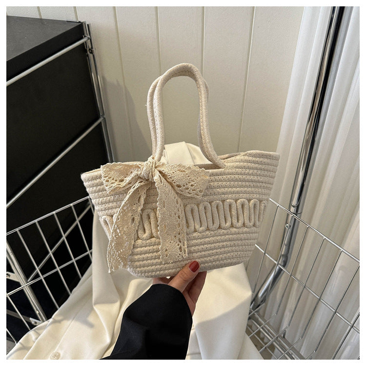 4-in-1 Woven Tote Bag – Lightweight Beach & Vacation Shoulder Bag for Women