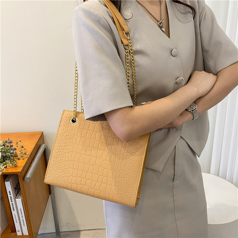 Eboo Luxury Crocodile Pattern PU Leather Crossbody Bag ā Square Shoulder Handbag for Women