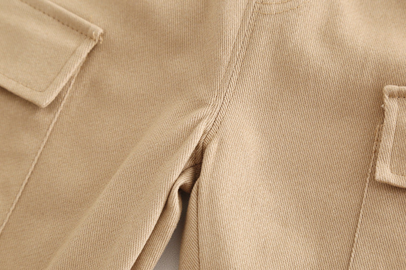 Eboo kids fashion set giraffe print stand collar 2pcs Set