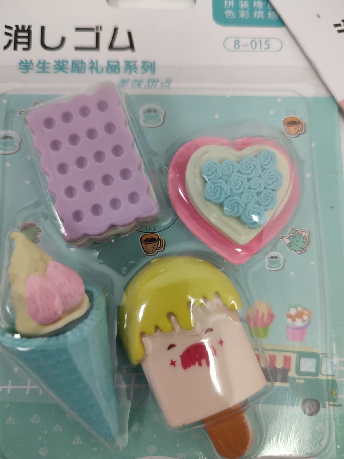 4Pcs /Set Ice-Cream and Cake Eraser