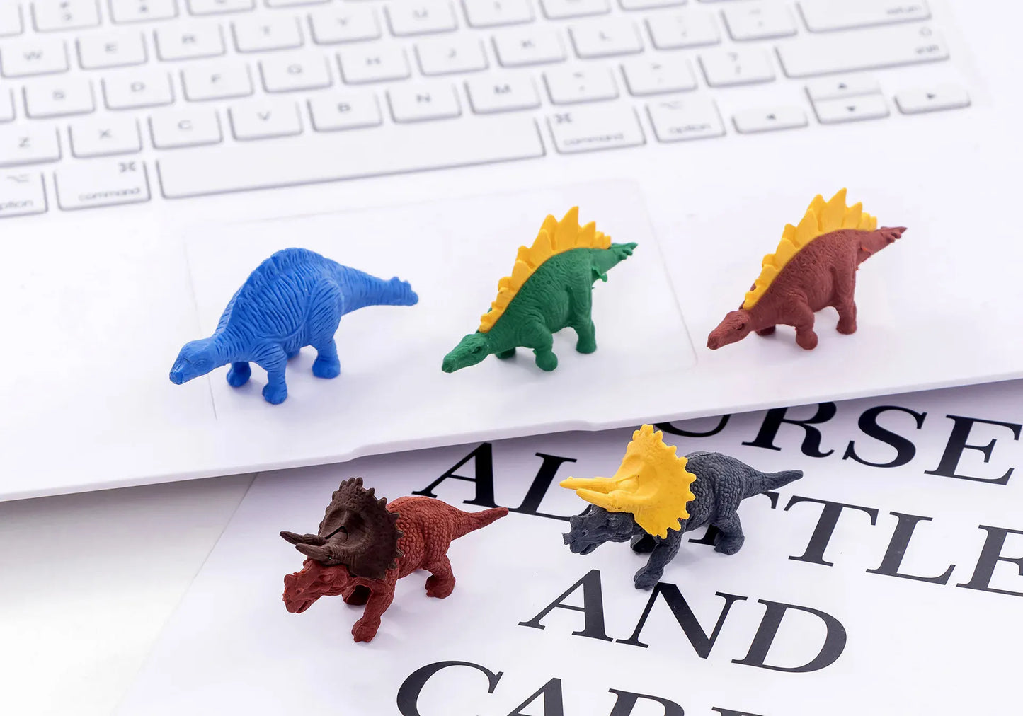 4 Pcs/Lot Creative Cute Assembled Dinosaur Eraser Set Students Eraser Stationery Gift Wholesale