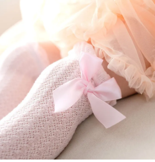 Eboo Baby Girl’s Lace Knee High Socks with Bow