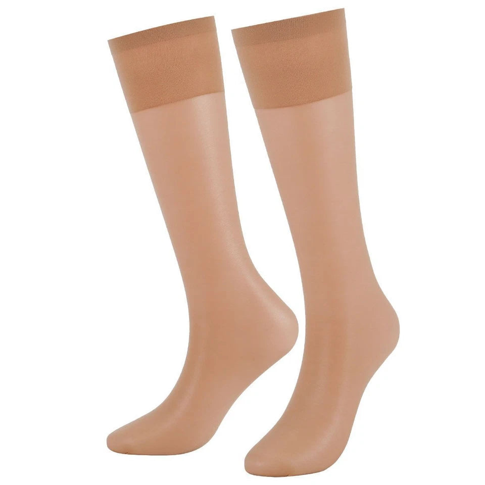 Eboo Women'S Nylon Socks Knee High Stockings Ultrathin Summer Lace Crew Sock